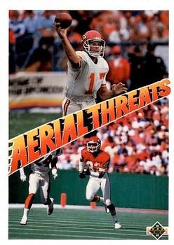 Steve DeBerg / Stephone Paige Kansas City Chiefs 1991 Upper Deck NFL Aerial Threats #32